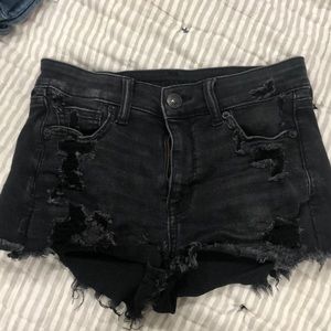 american eagle black shorts next level stretch